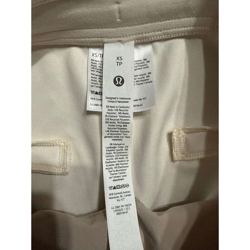 Lululemon Smooth Fit Pull-On High-Rise Wide-Leg Pintuck Pants Size XS NWOT